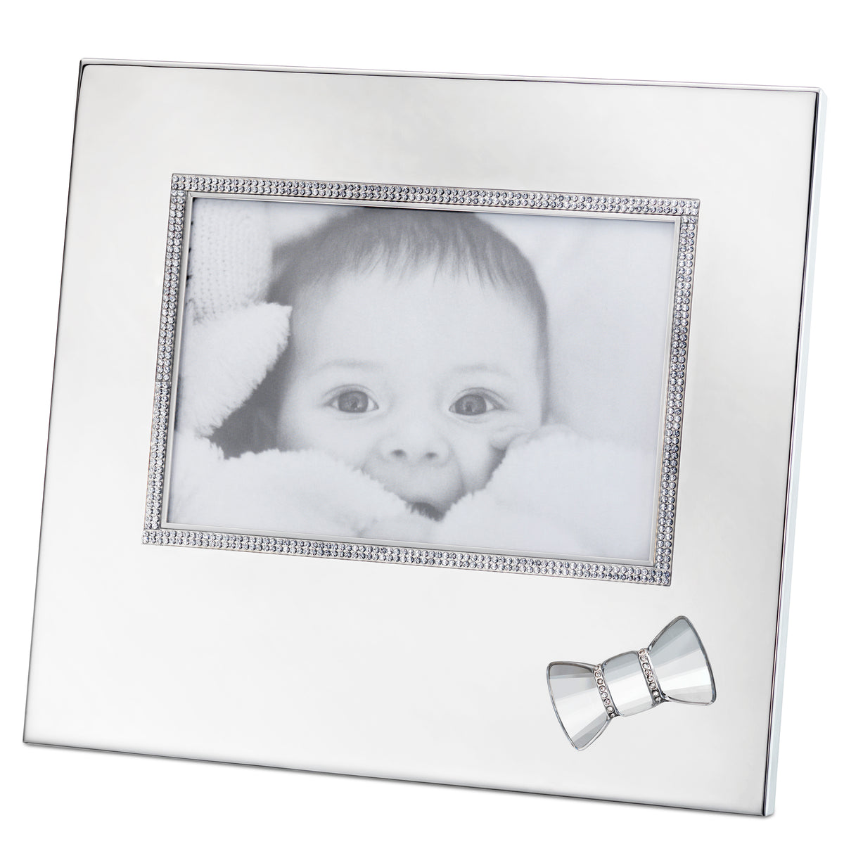Swarovski Baby Picture Frame, Bow