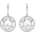 Swarovski bella mini pierced earrings. white rhodium plating