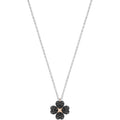 Swarovski Latisha Flower Pendant, Black, Rhodium Plating