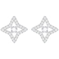 Swarovski Sparkling Dance Star Stud Pierced Earrings, White, Rhodium Plating