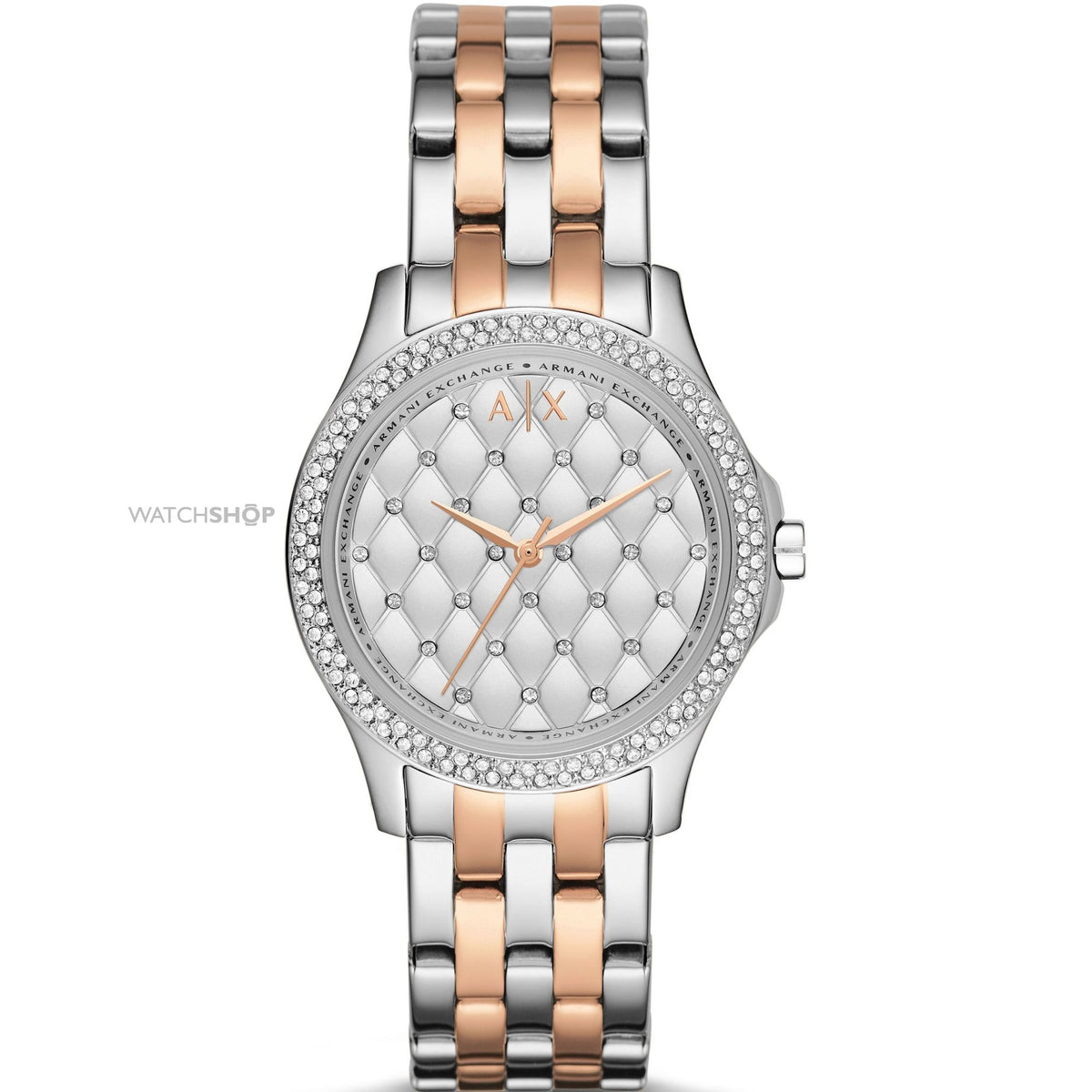 Armani Exchange Women's Lady Hampton Analog Display Quartz Silver Watch