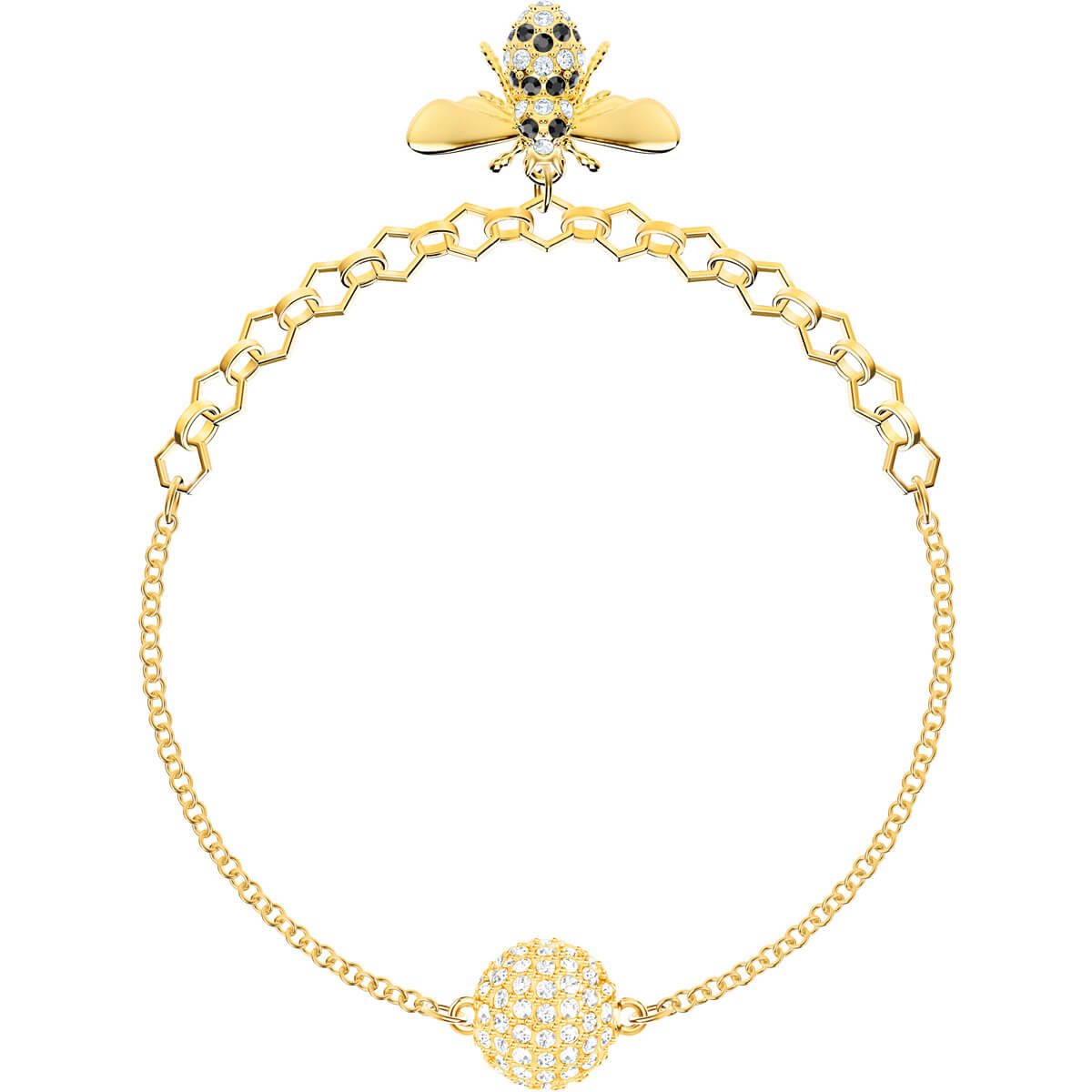 SWAROVSKI REMIX COLLECTION BEE, BLACK, GOLD PLATING