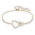 Swarovski Lovely Bracelet, White, Rose Gold Plating