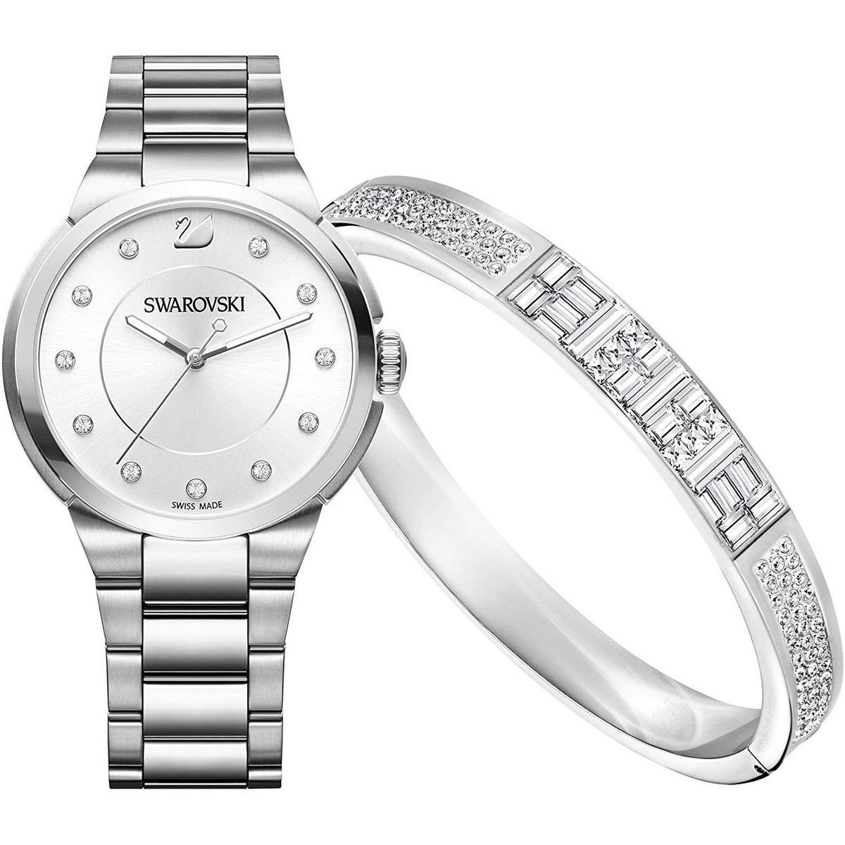 Swarovski Ethic Bangle & City Watch Set