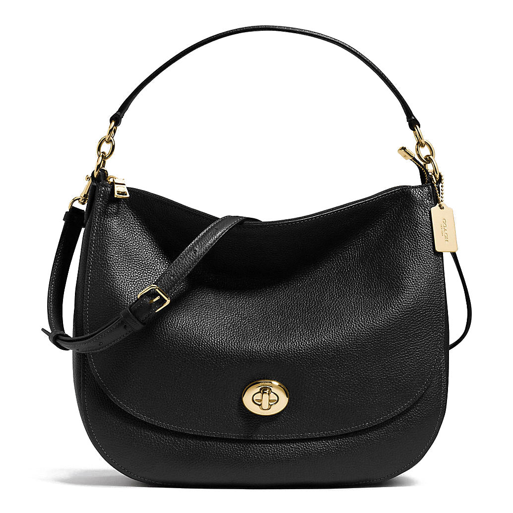 Coach TURNLOCK hobo in pebble leather