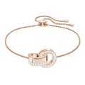 Swarovski Hollow Bracelet, White, Rose Gold Plating