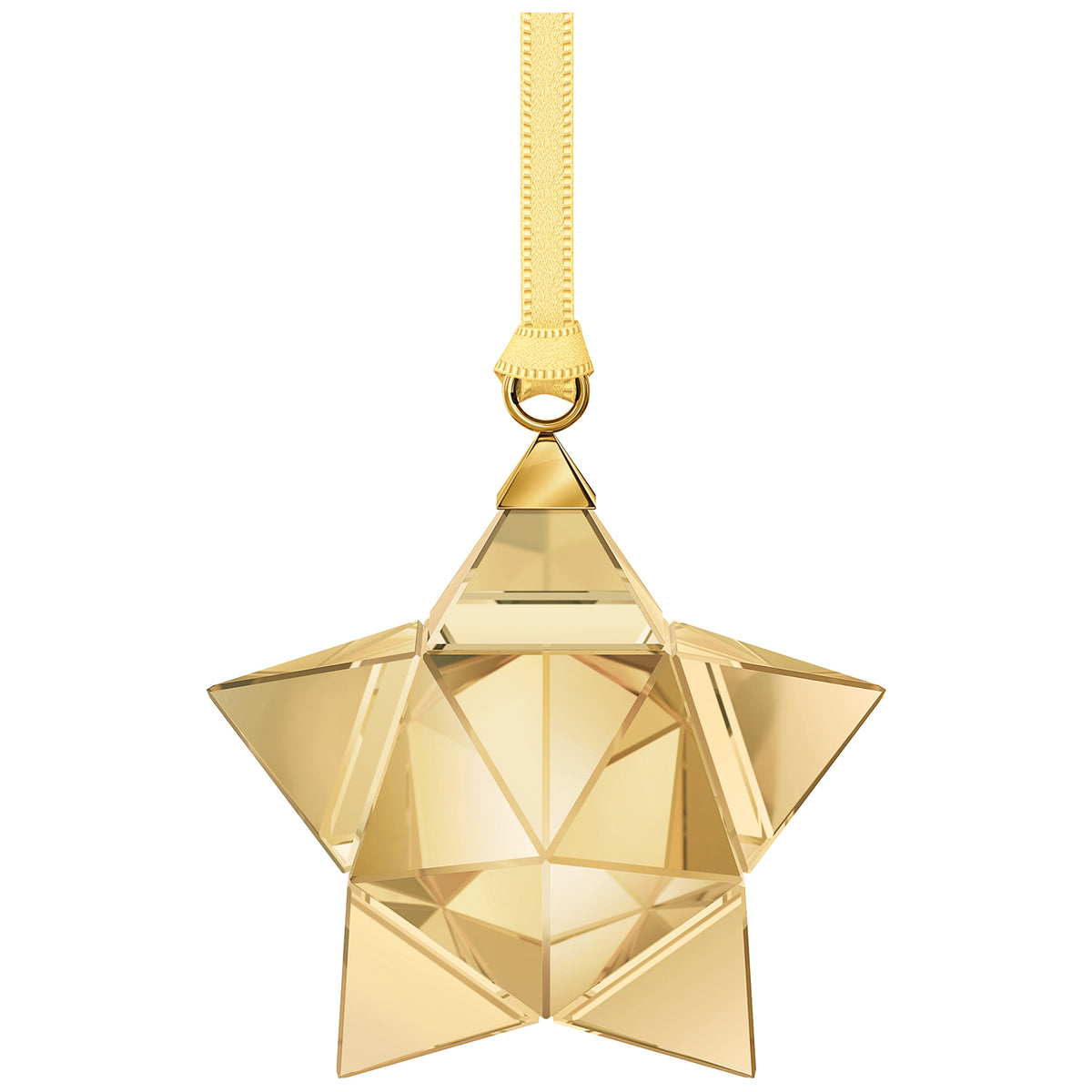 Swarovski Star Ornament Gold Tone Small