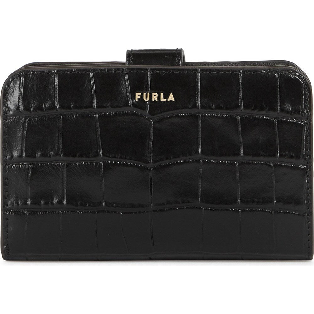 Furla Babylon S Compact Trifold Wallet Nero