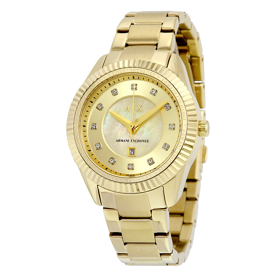Armani Exchange Women's Dylann Analog Display Quartz Gold Watch