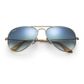RAY-BAN Aviator Gradient RB3025 Gold - Metal - Light Blue Lenses