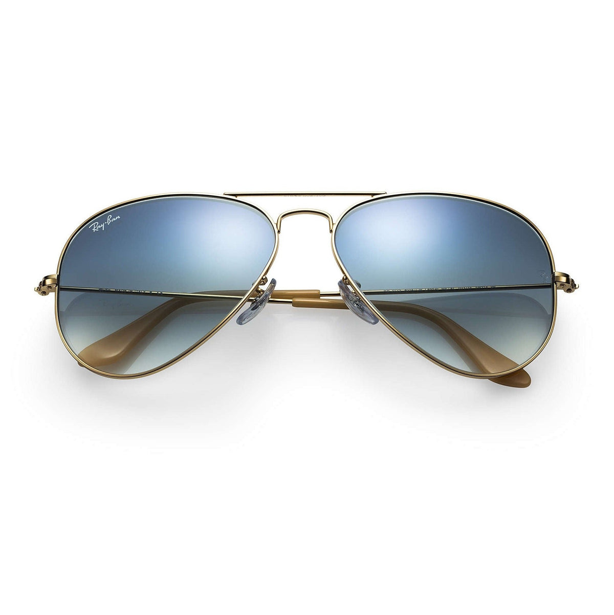 RAY-BAN Aviator Gradient RB3025 Gold - Metal - Light Blue Lenses