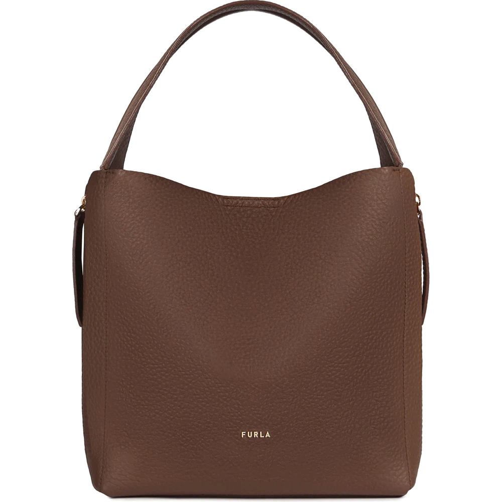 Furla Grace M Hobo W/Zip Caffe'+Chili Oil