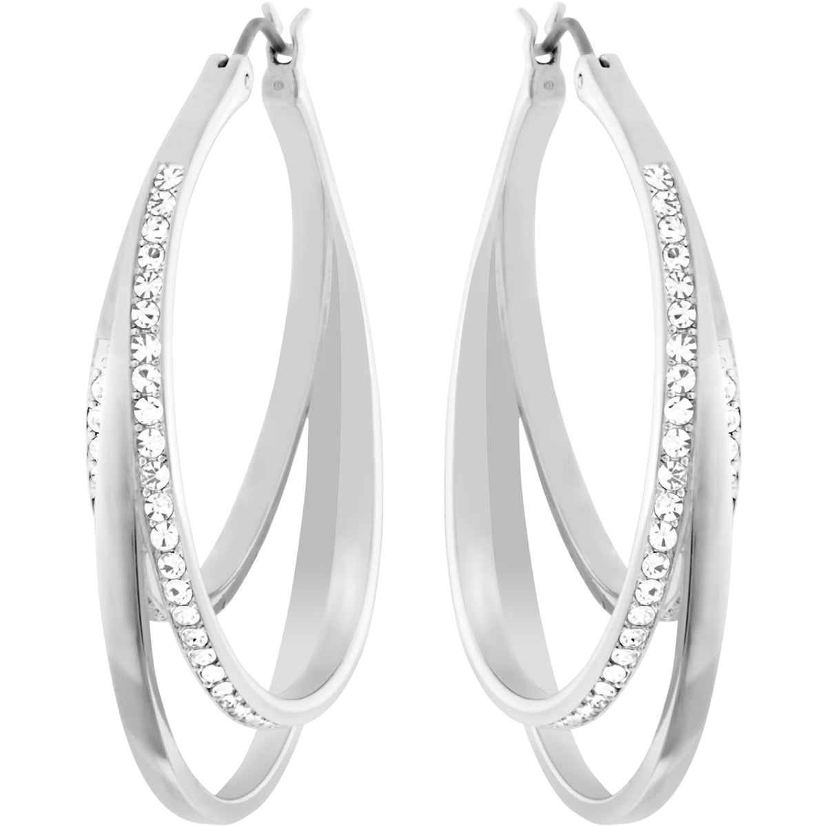 Swarovski Spiral Pierced Earrings