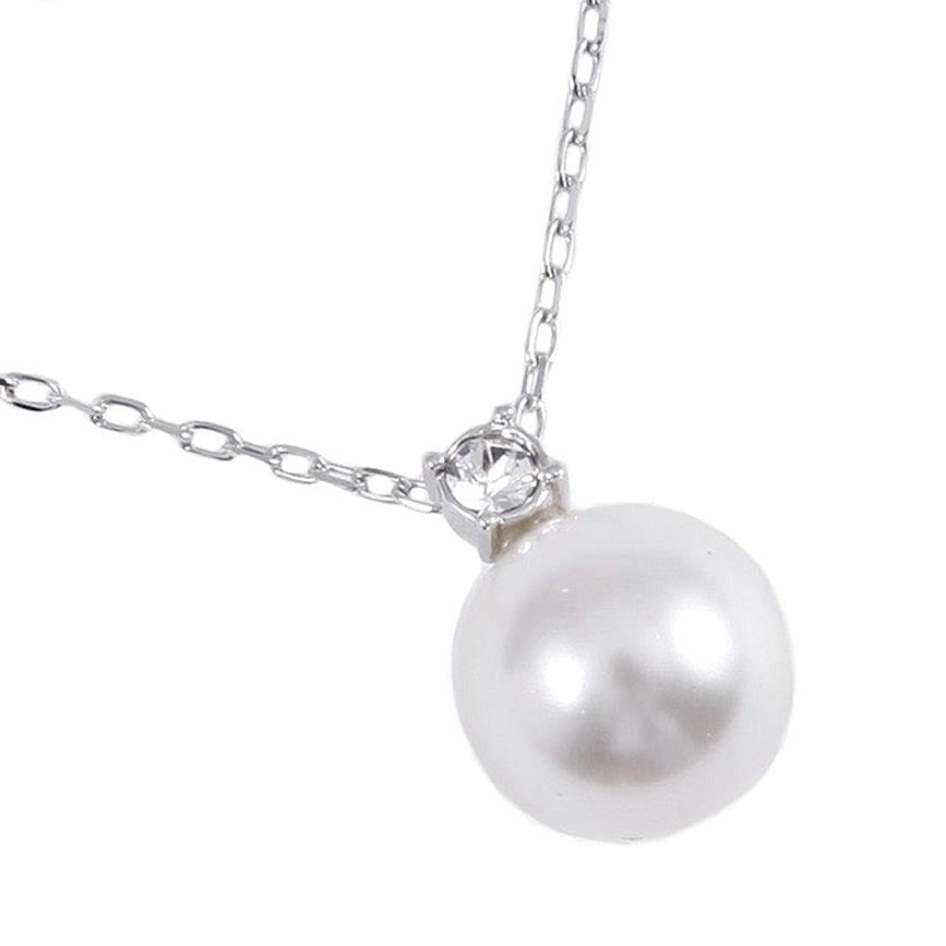 Swarovski Tricia Pendant, White, Rhodium Plating