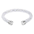 Swarovski Crystaldust Cuff, White, Stainless Steel