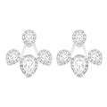 Swarovski Laina Drop Pierced Earring Jackets, White, Rhodium Plating