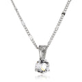 Swarovski Solitaire Pendant, White, Rhodium Plating