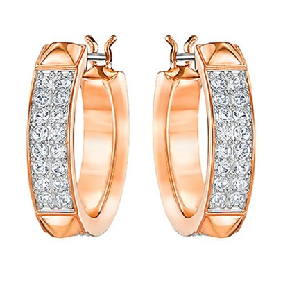 Swarovski Fiction Pe Hoops Cry Ros