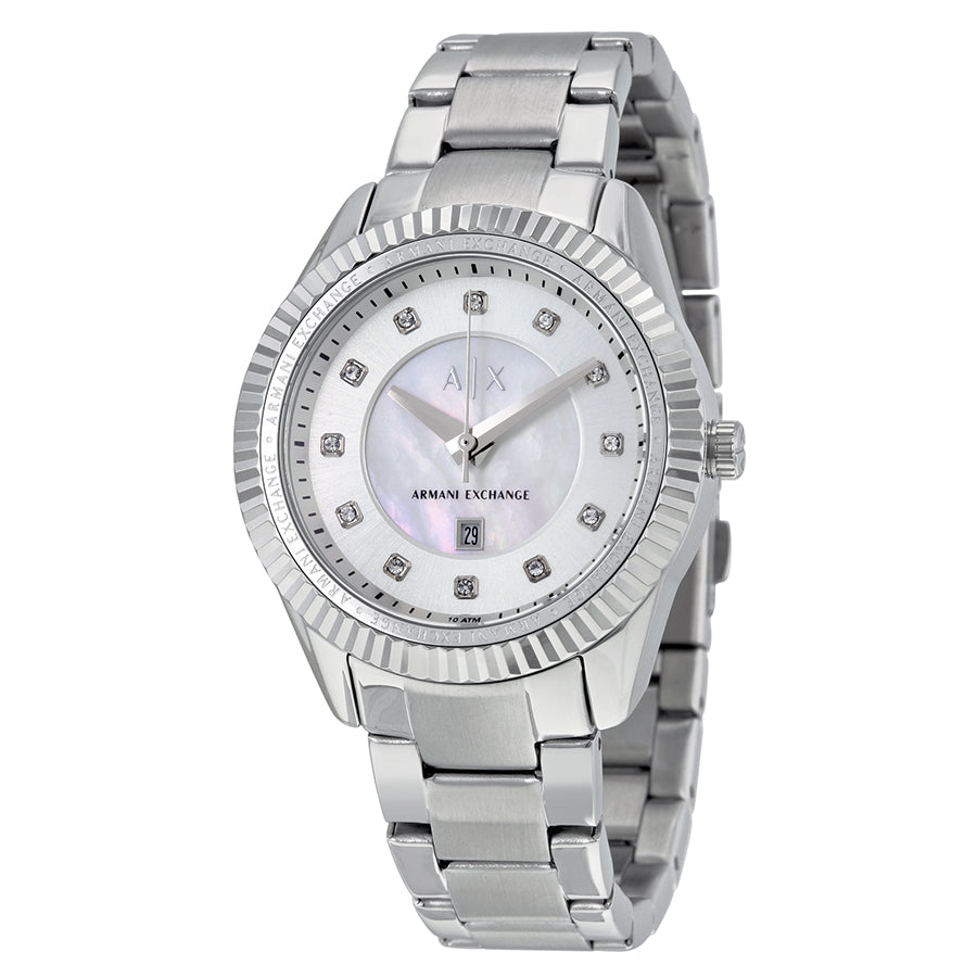 Armani Exchange Women's Dylann Analog Display Quartz Silver Watch