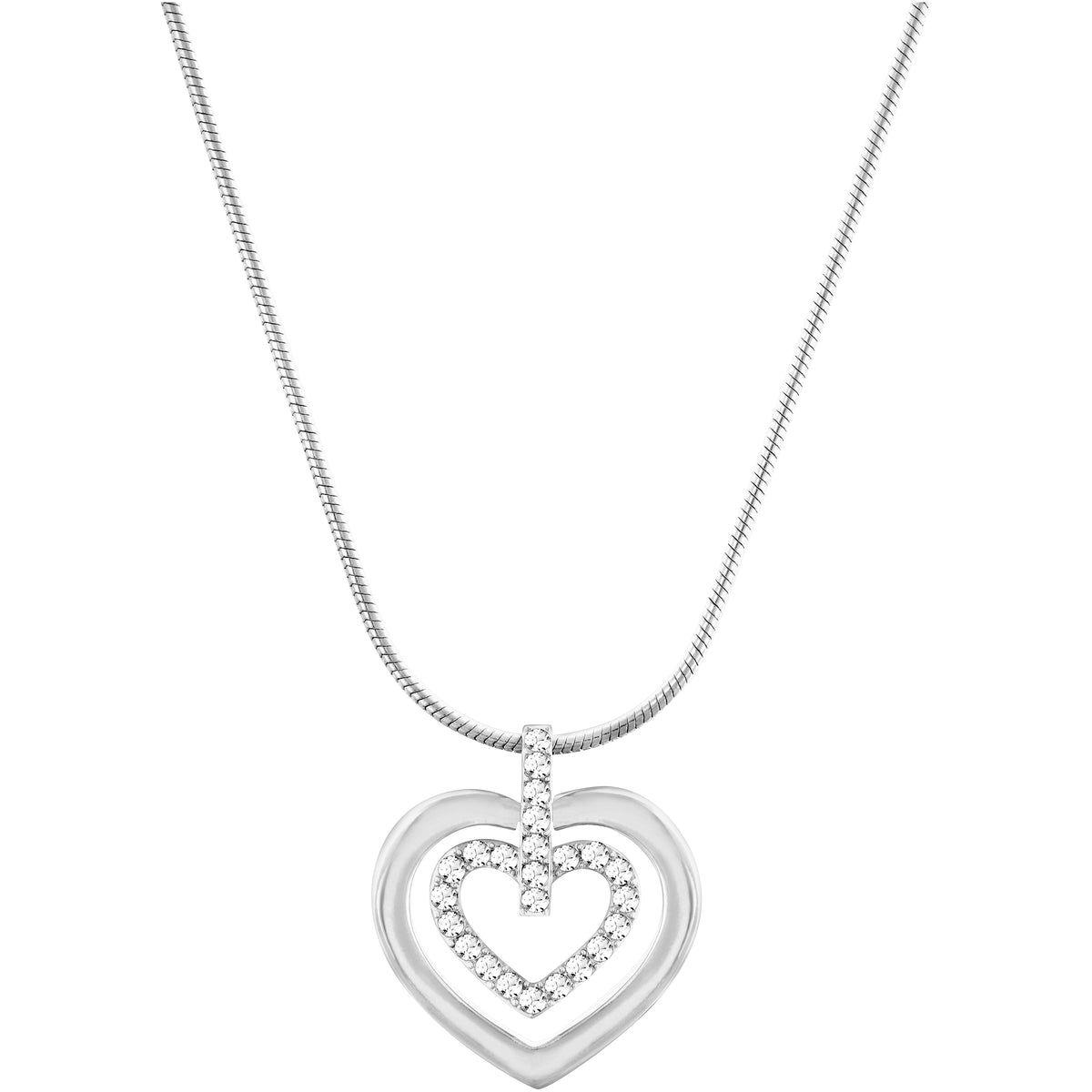 Swarovski Circle Heart Pendant
