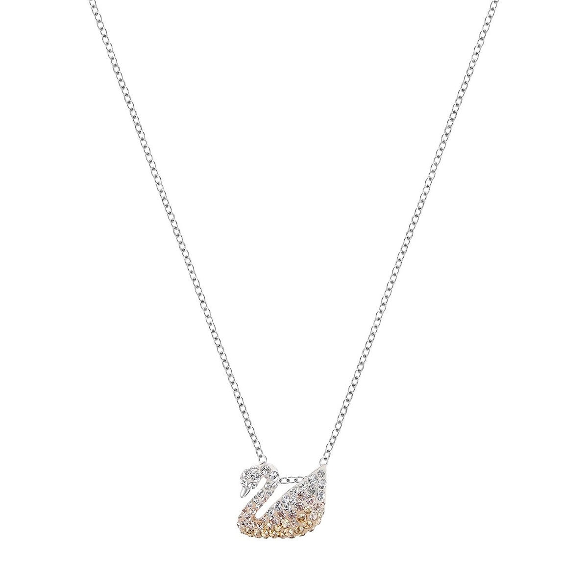 Swarovski Iconic Swan Pendant, Small, Multi-Colored, Rhodium Plating