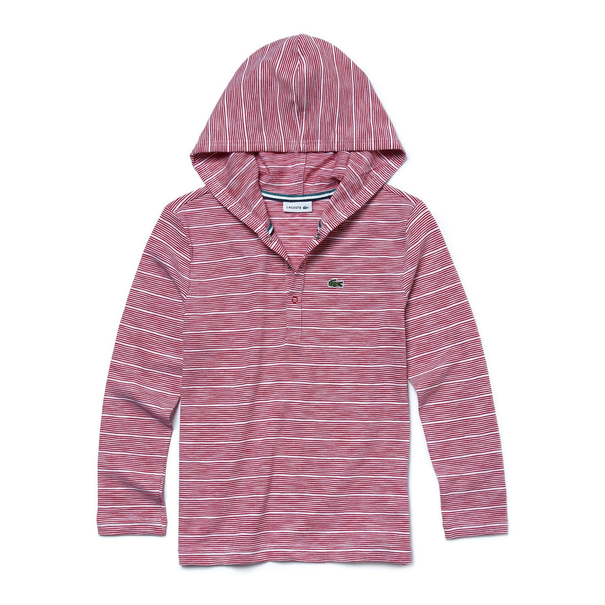 Lacoste Kids Sweatshirt in striped cotton jersey