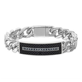 Swarovski Diagonal Bracelet Chain Jet Hem Sts M Sp