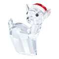 Swarovski Doe with Santa's Hat