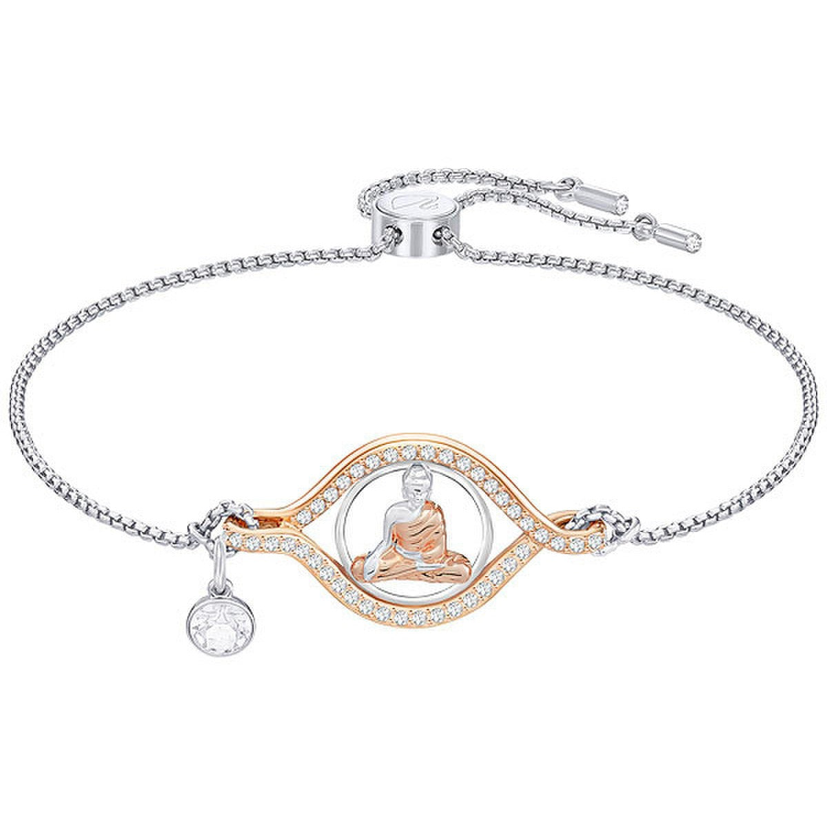 Swarovski Humanist Buddha Bracelet, White, Mixed Plating