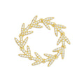 APM Yellow Silver Laurel Leaves Ring