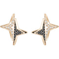 Swarovski Halve Stud Pierced Earrings, Multi-Colored, Rose Gold Plating