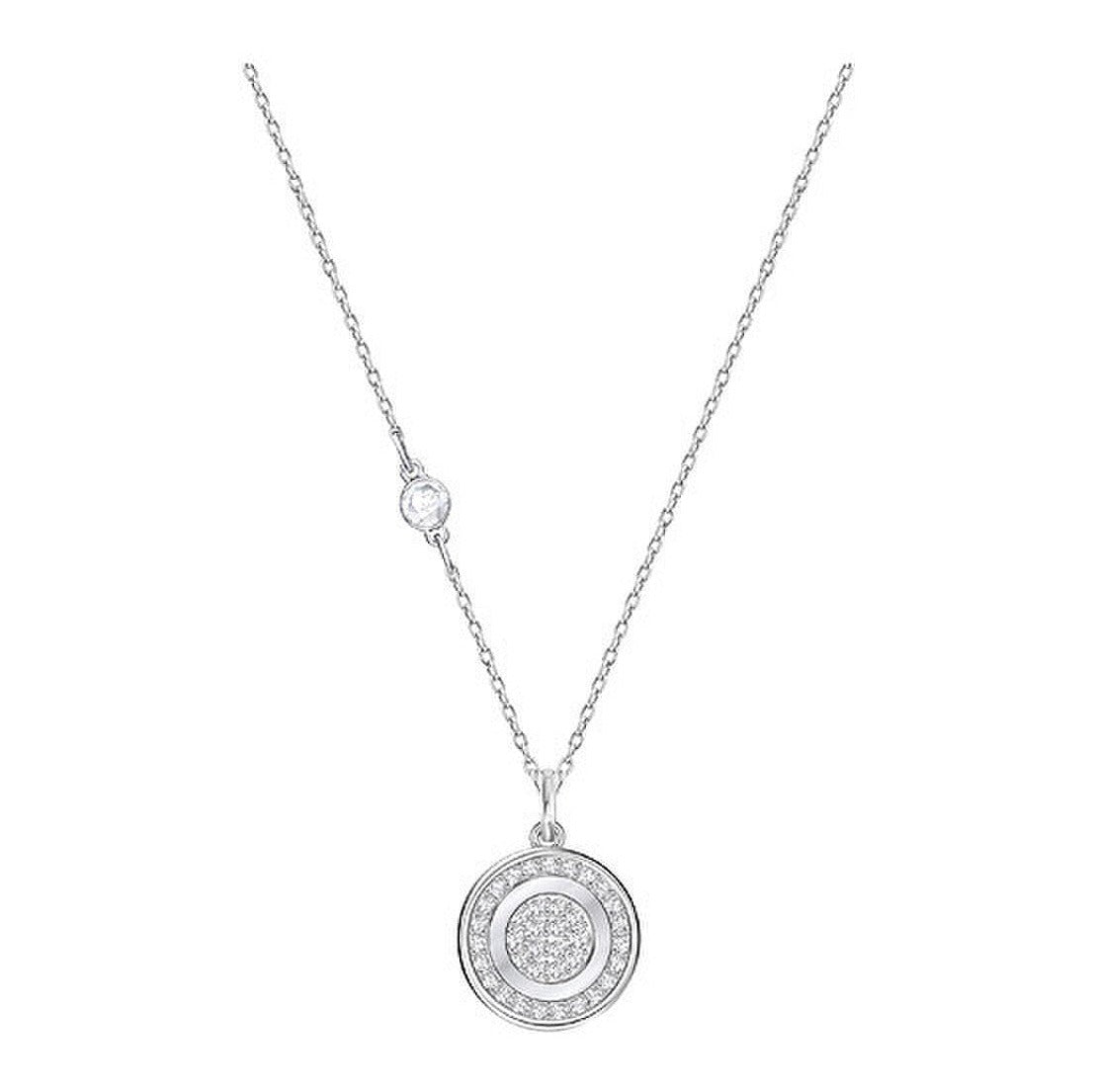 Swarovski Letter O Pendant, White, Rhodium Plating