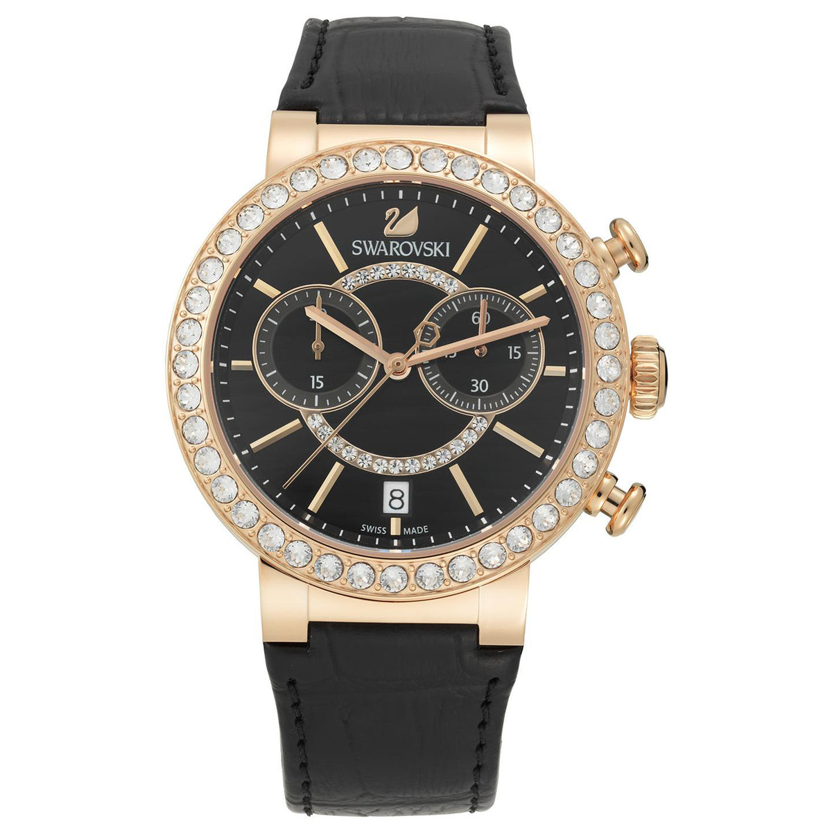 Swarovski Citra Sphere Chrono Blk Ros