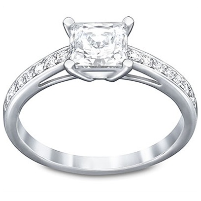 Swarovski Attract Ring Size 55 Square Rhs