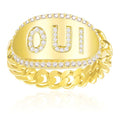 APM Yellow Silver Oui Chain Ring