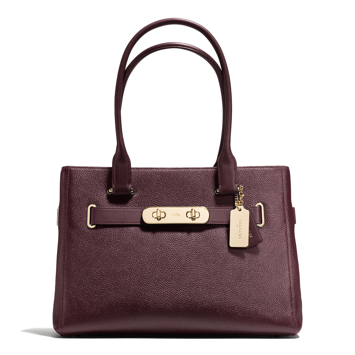 Coach Swagger Carryall in colorblock pebble leather