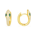 APM Yellow Silver Serpentine Hoop Earrings