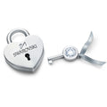 Swarovski Heart Lock With Key