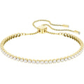Swarovski Subtle Bracelet, White, Gold Plating