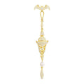 APM Yellow Silver Mono Bat & Lotus Earring