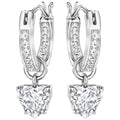 Swarovski Attract Heart Pe Hoops Czwh Cry Rhs