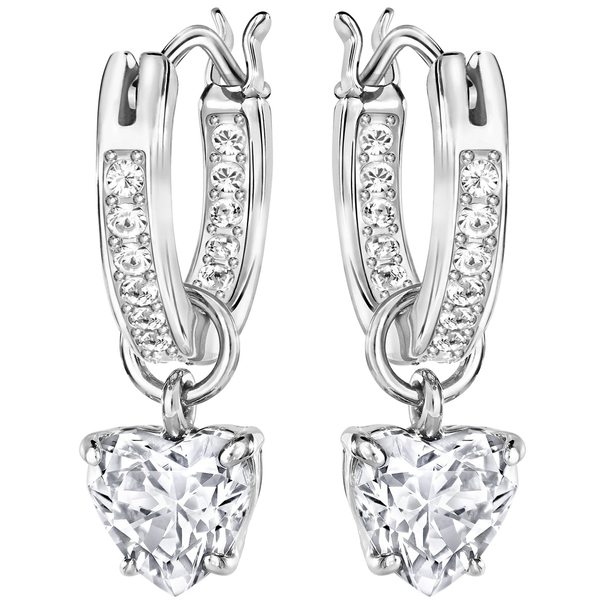 Swarovski Attract Heart Pe Hoops Czwh Cry Rhs