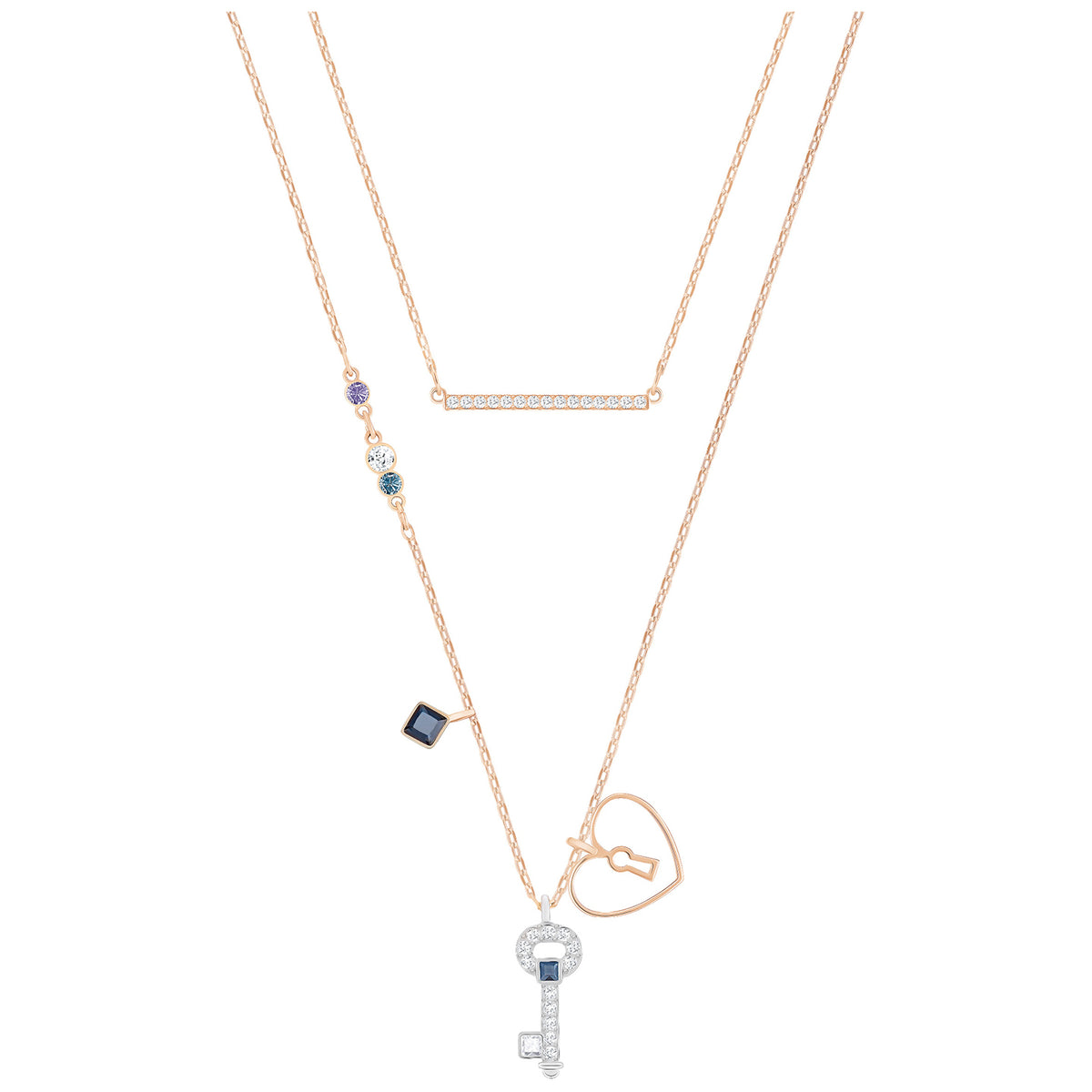 Swarovski Glowing Necklace Oval Key Set, Versatile