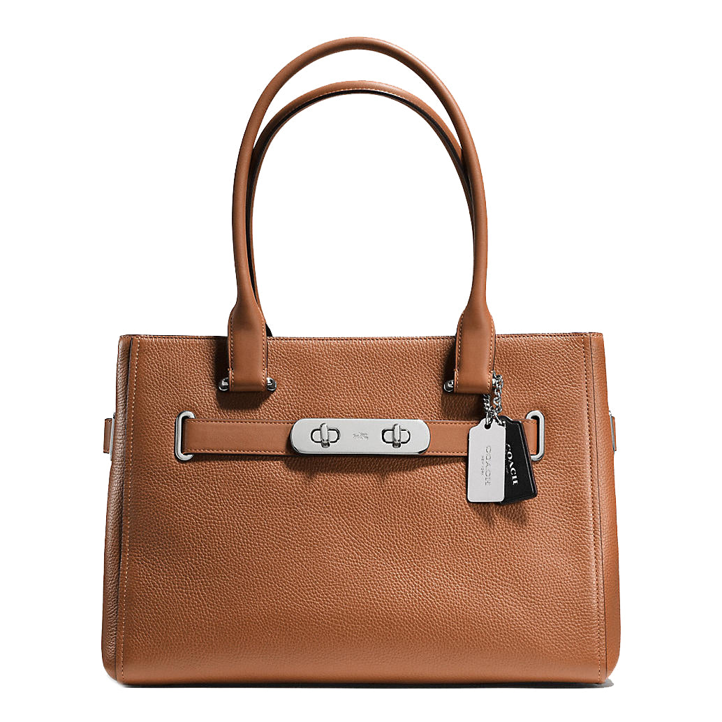 Coach Swagger Carryall in colorblock pebble leather