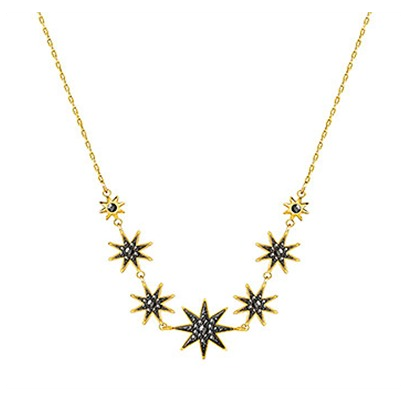 Swarovski Firework Necklace Jet Hem Gos