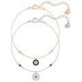 Swarovski Crystal Wishes Evil Eye Bracelet Set, Blue, Mixed Plating