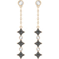Swarovski Halve Pierced Earrings, Multi-Colored, Rose Gold Plating