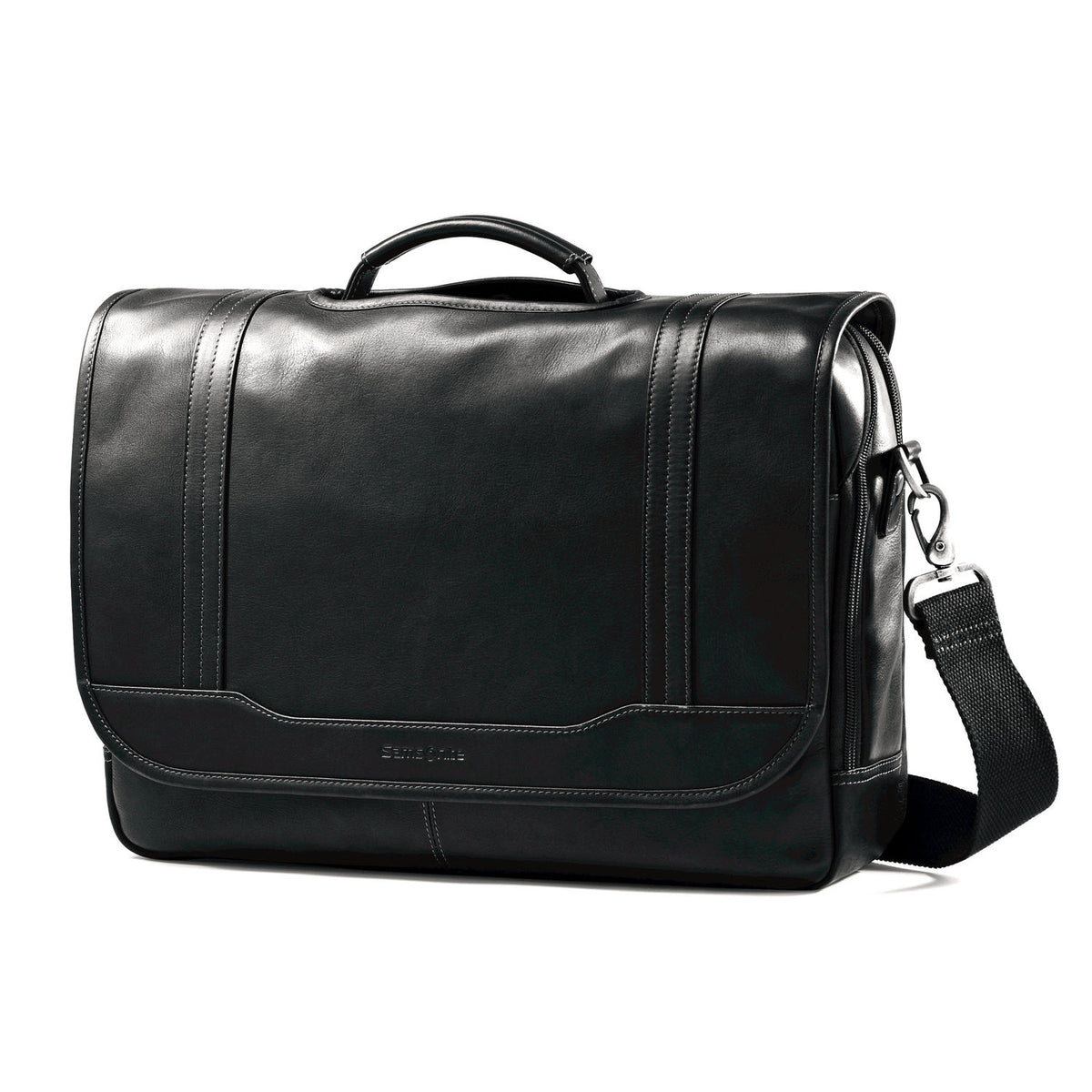 COLOMBIAN LEATHER FLAPOVER BRIEFCASE