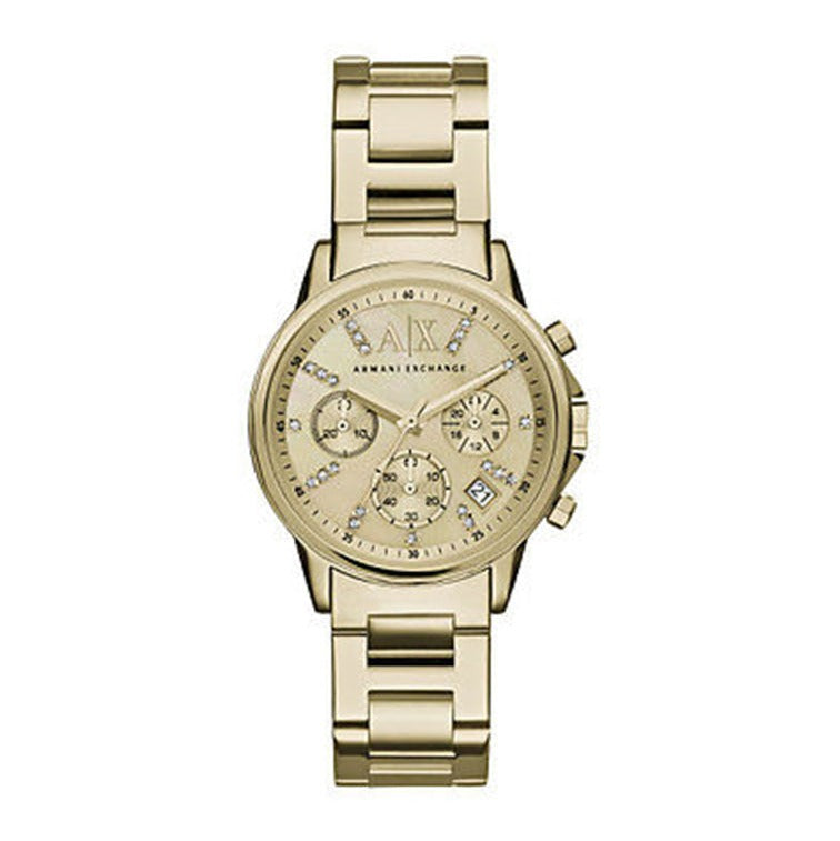 Armani Exchange Women's Analog Display Quartz Rose Gold Watch