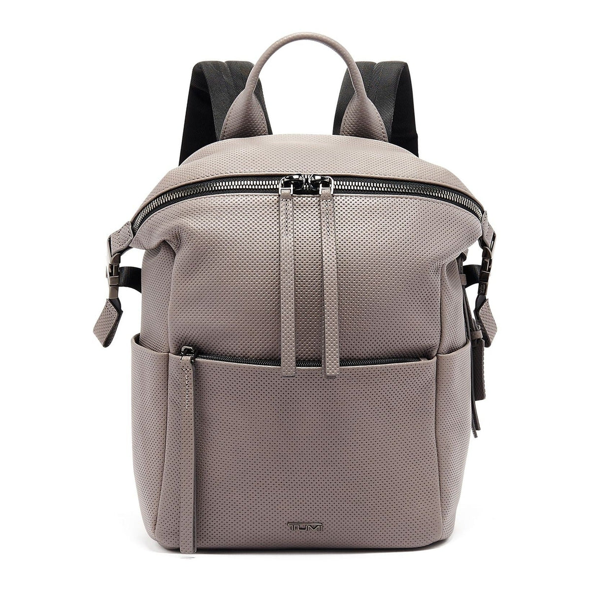 TUMI Pat Backpack Grey Perforated Leather